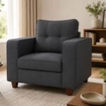 Enlay Pluto Impress 1 Seater Fabric Straight Armrest Sofa