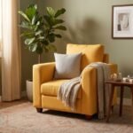 Enlay Earth Classic 1 Seater Velvel Straight Armrest Sofa