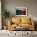 Enlay Earth Classic 2 Seater Velvel Straight Armrest Sofa