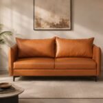Enlay Earth Classic 3 Seater Leatherette Straight Armrest Sofa