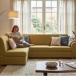 Enlay Earth Classic L Shape Fabric Straight Armrest Sofa