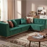 Enlay Venus Vertical Channel L Shape Curved Armrest Sofa
