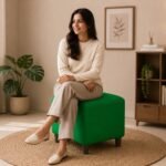 Enlay Sqare Plain Pouffe