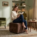 Enlay Square Plain Pouffe