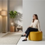 Enlay Round Plain Pouffe